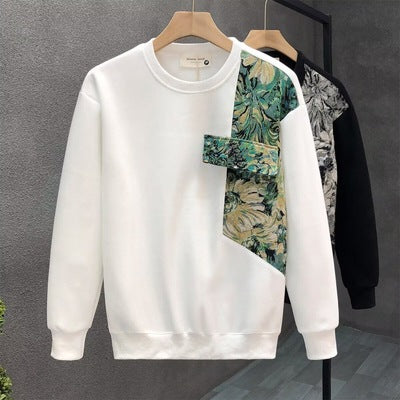 Side Botanical Loose Pullover