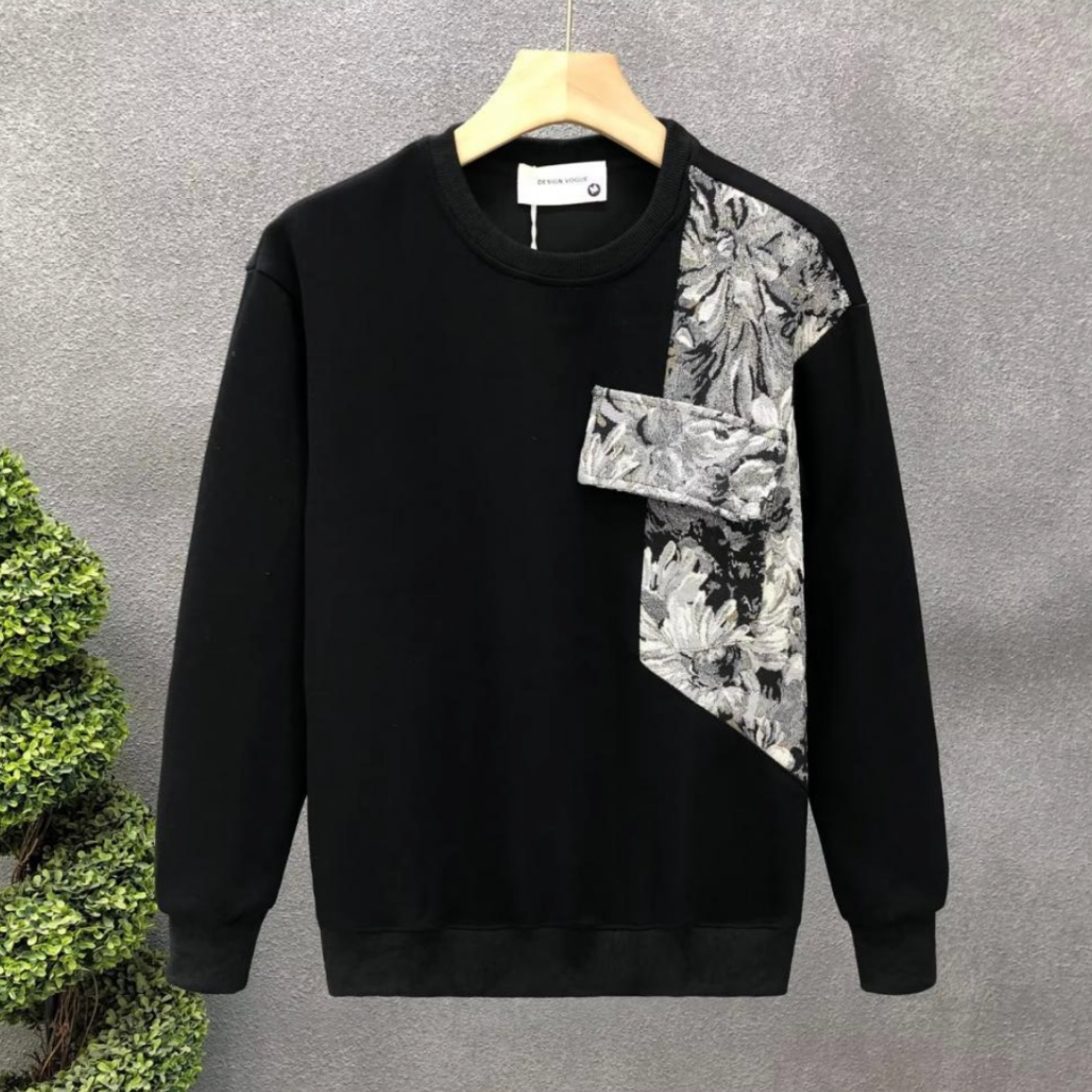 Side Botanical Loose Pullover